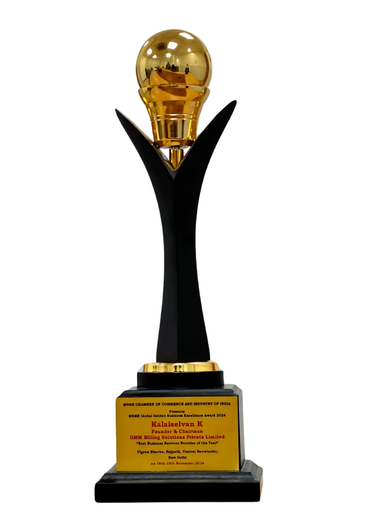 MSME Global Golden Business Excellence Award 2024 Certificate